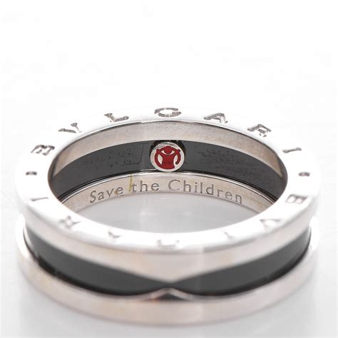 bvlgari save the child ring buy|Silver,Ceramic Save the Children Ring with Black  .